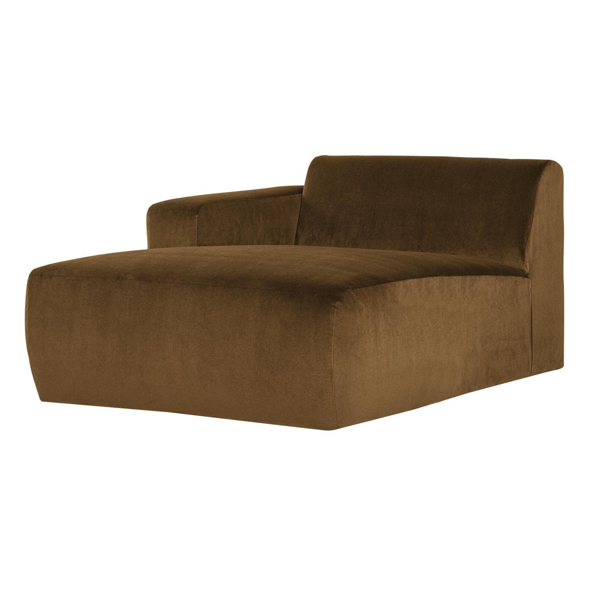 WOOOD Mojo Base chaise longue bank arm links velvet Honinggeel