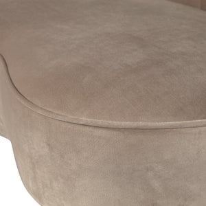 WOOOD Sara lounge fauteuil rechts velvet Khaki