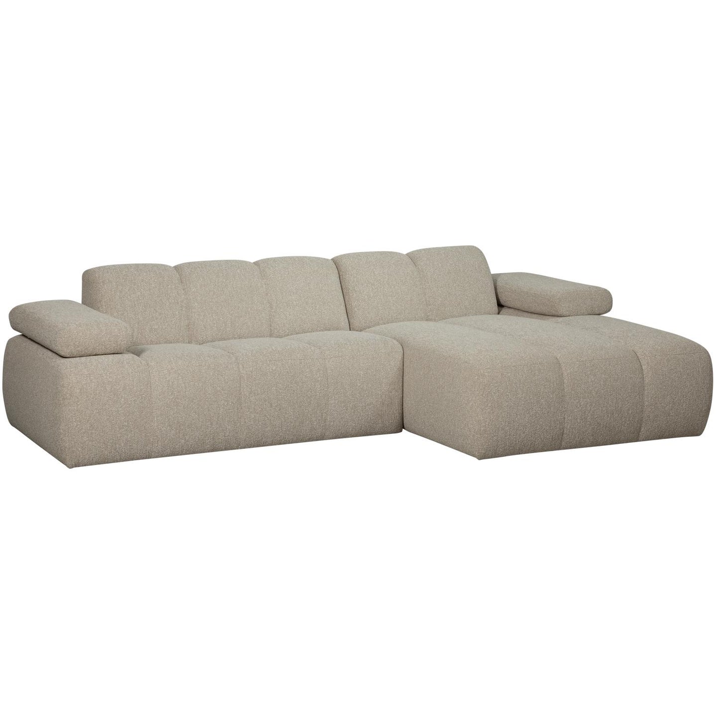 WOOOD Mojo chaise longue bank rechts bouclé Beige Melange