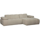 WOOOD Mojo chaise longue bank rechts bouclé Beige Melange