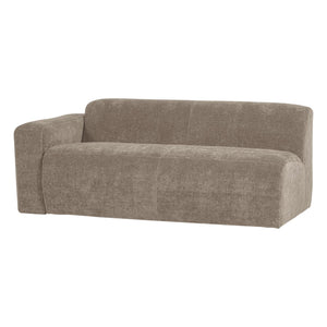 WOOOD Mojo Base 2-zits bank arm links rib Donkerzand