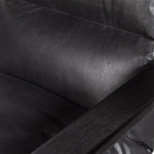 WOOOD Houston fauteuil leer Zwart
