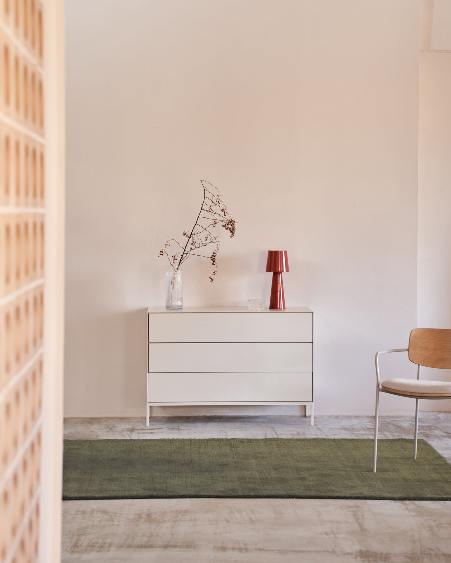 Kave Home Vedrana ladekast met 3 laden Wit