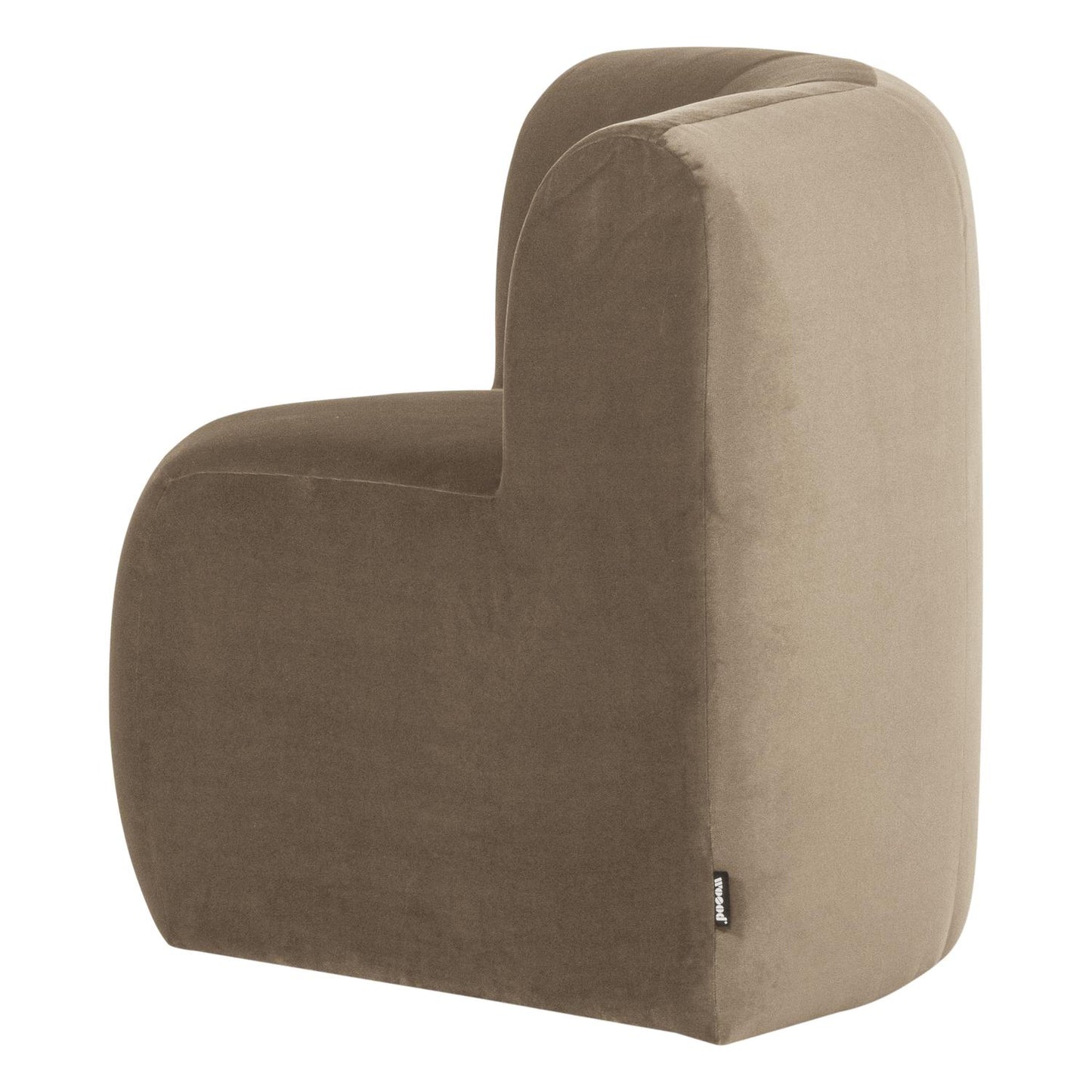 WOOOD Mojo Base eetbank hoek met rugleuning velvet Khaki