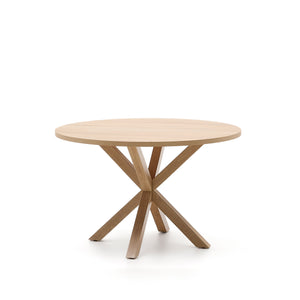 Kave Home Argo eettafel rond Ø120 cm Natural/Natural