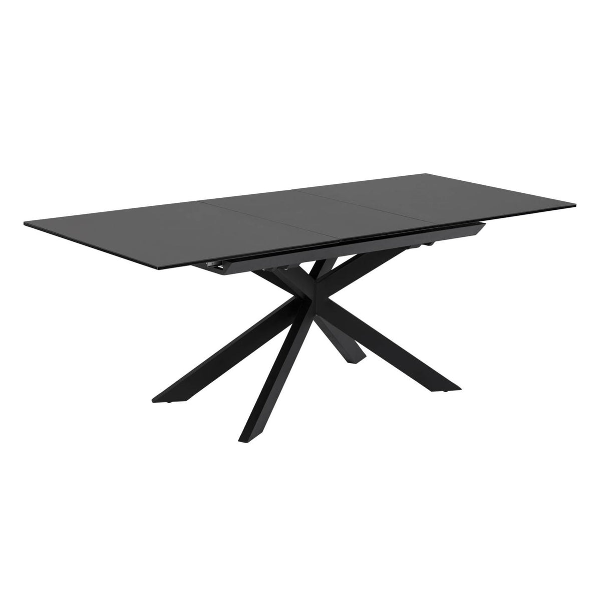 Kave Home Atminda eettafel uitschuifbaar rechthoek 160x90 cm Black