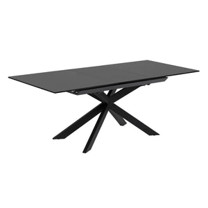 Kave Home Atminda eettafel uitschuifbaar rechthoek 160x90 cm Black