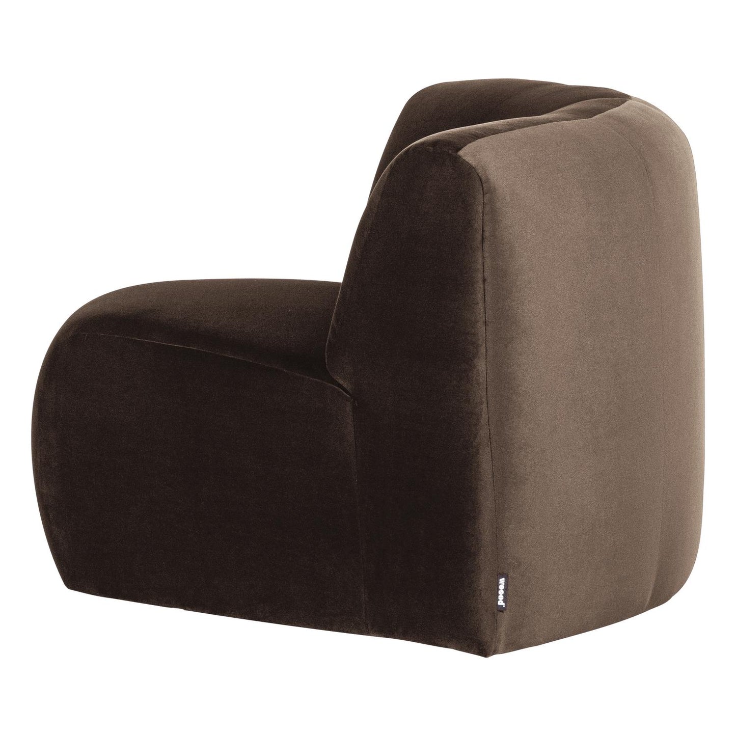 WOOOD Mojo Base bank hoekelement rond velvet Bruin