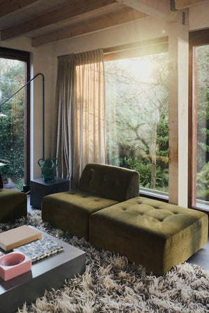 HKliving Vint hocker Royal Velvet Olive