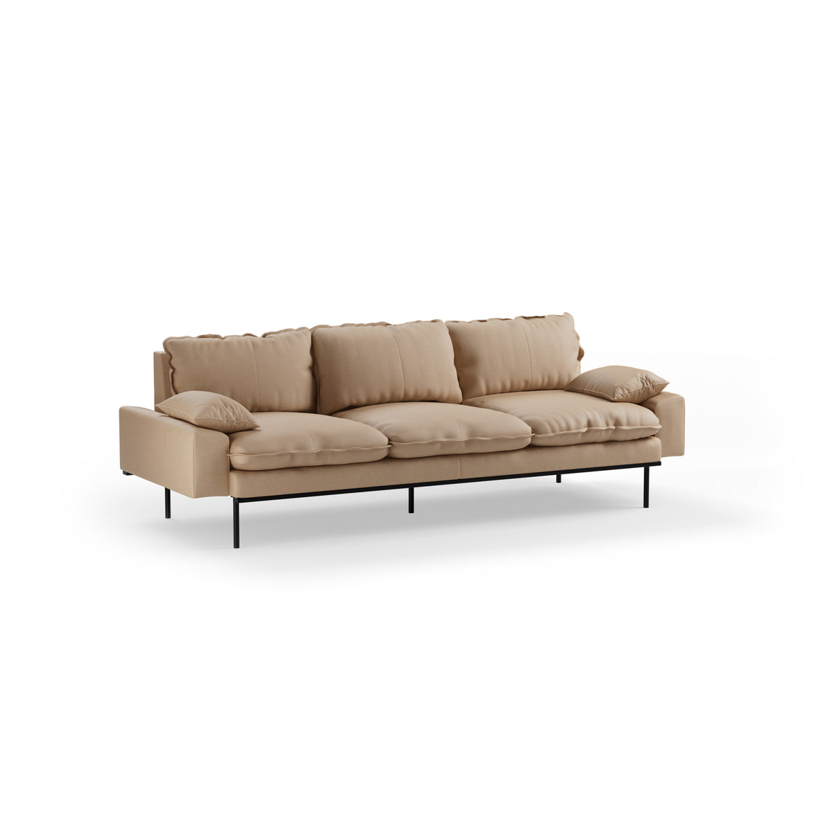 HKliving Retro 4-zitsbank Knotted Sand