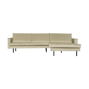 WOOOD Rodeo bank chaise longue rechts velvet Pistache