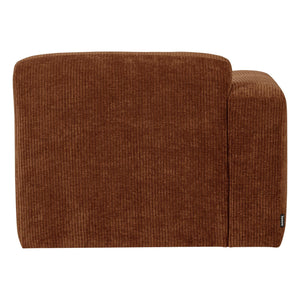 WOOOD Mojo Base 1-zits bank arm links rib Roestbruin
