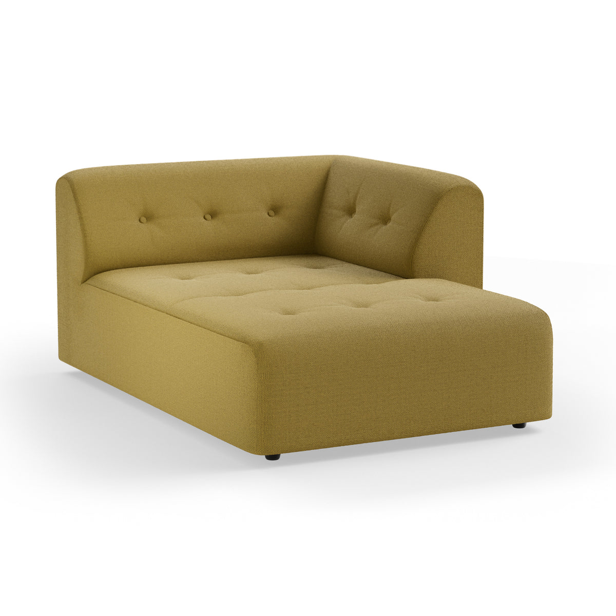 Hkliving Vint bank right divan Linen Burnt Ochre