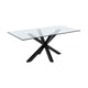 Kave Home Argo eettafel rechthoek 200x100 cm Clear/Black