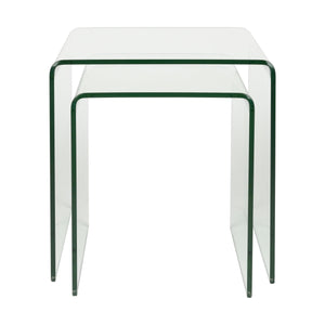 Dutchbone Vetro bijzettafel set van 2 Transparant