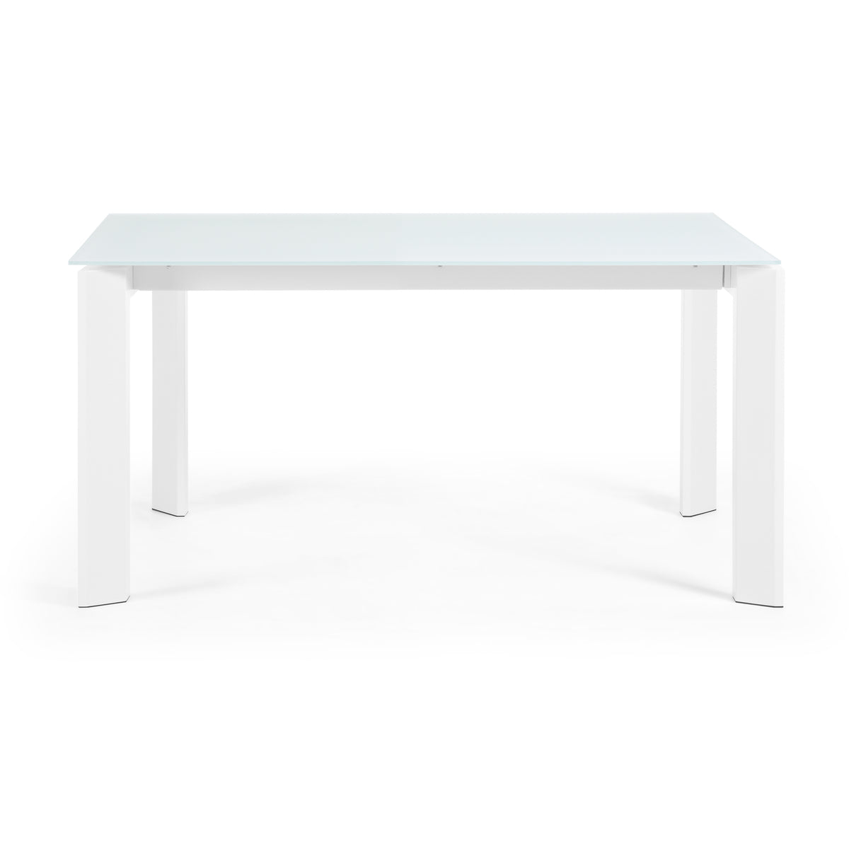 Kave Home Axis eettafel uitschuifbaar 160/220x90 cm Glas/Wit