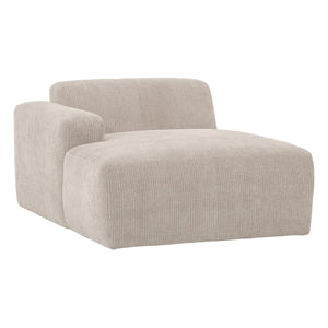 WOOOD Mojo Base chaise longue bank arm links rib Ecru
