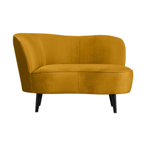 WOOOD Sara lounge fauteuil links velvet Oker