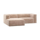 WOOOD Bean chaise longue bank links Chenille Velvet Naturel