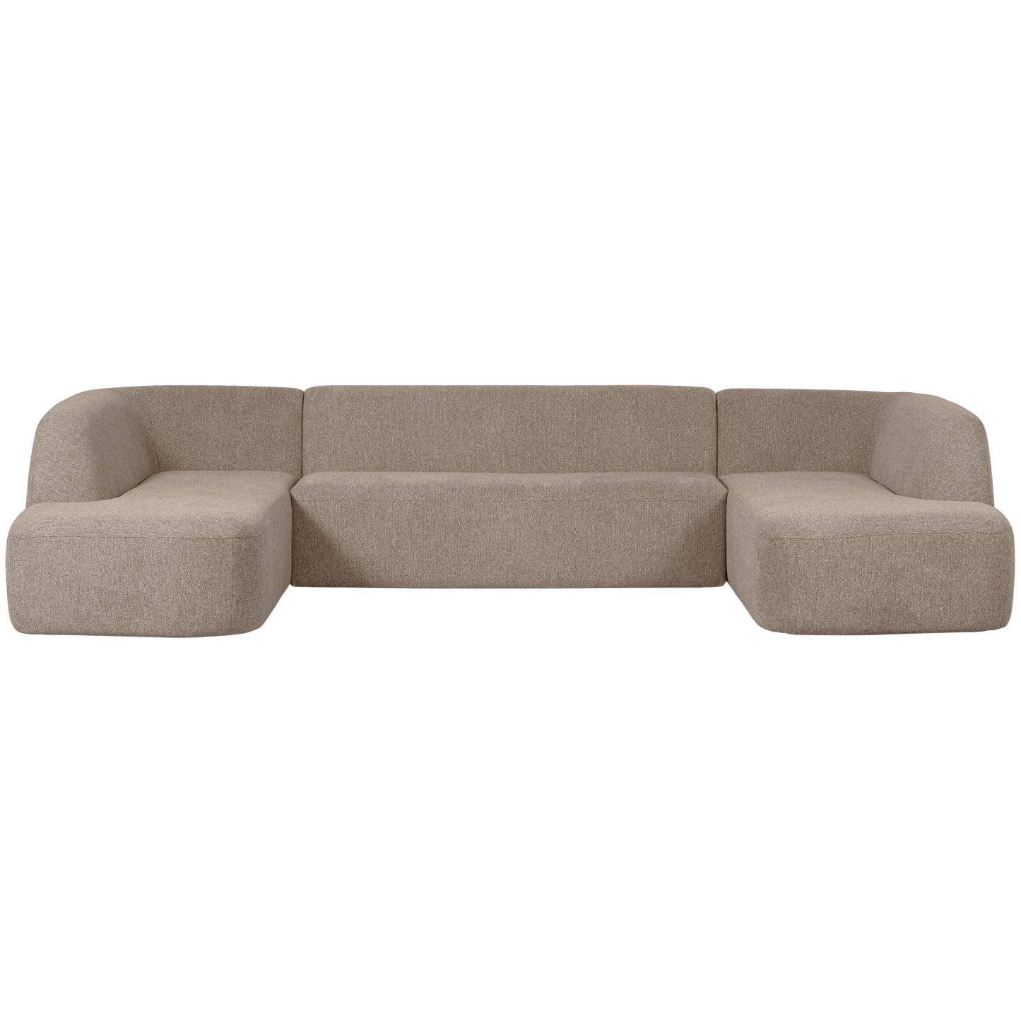 WOOOD Sloping U-vorm bank Naturel Melange