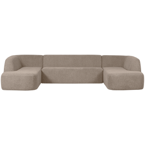 WOOOD Sloping U-vorm bank Naturel Melange