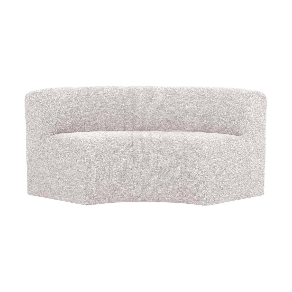WOOOD Mojo Base eetbank halfronde hoek rugleuning bouclé Ecru