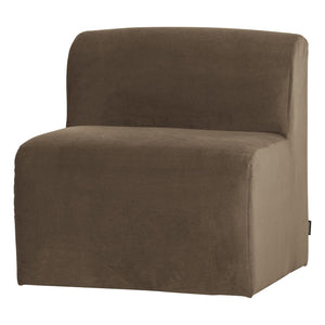 WOOOD Mojo Base eetkamerbank 84 cm met rugleuning velvet Taupe