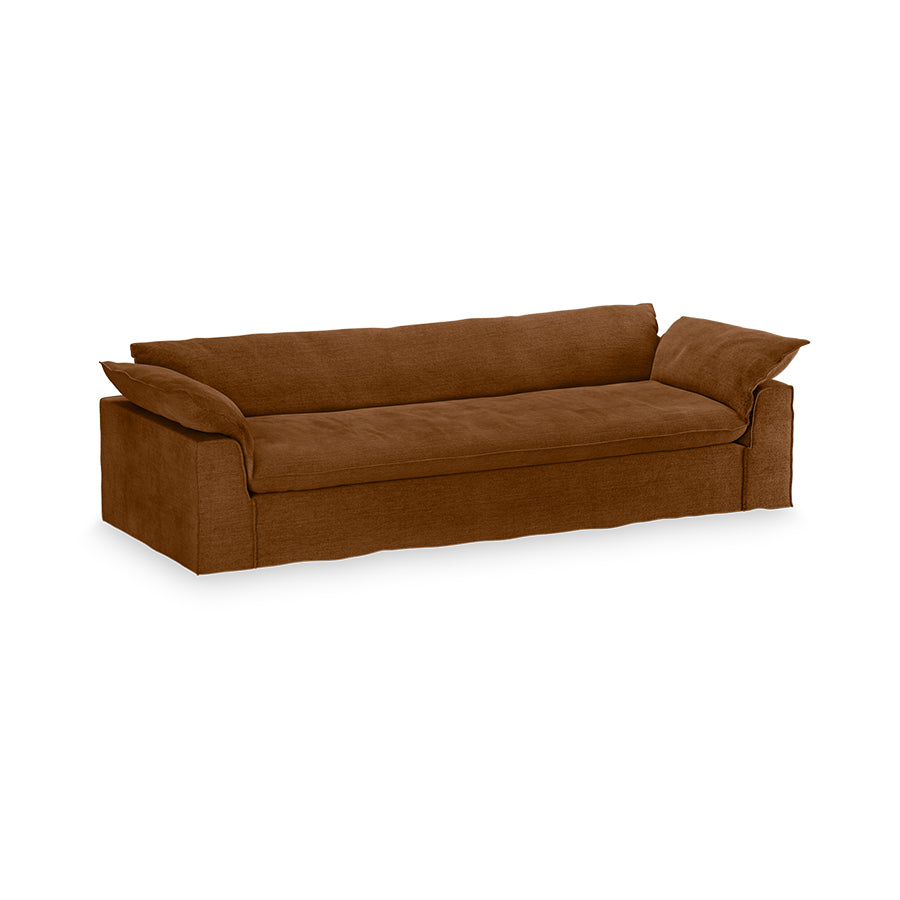 HKliving Nomad bank 305 cm Royal Velvet Caramel