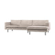WOOOD Rodeo bank chaise longue rechts ribstof Ecru