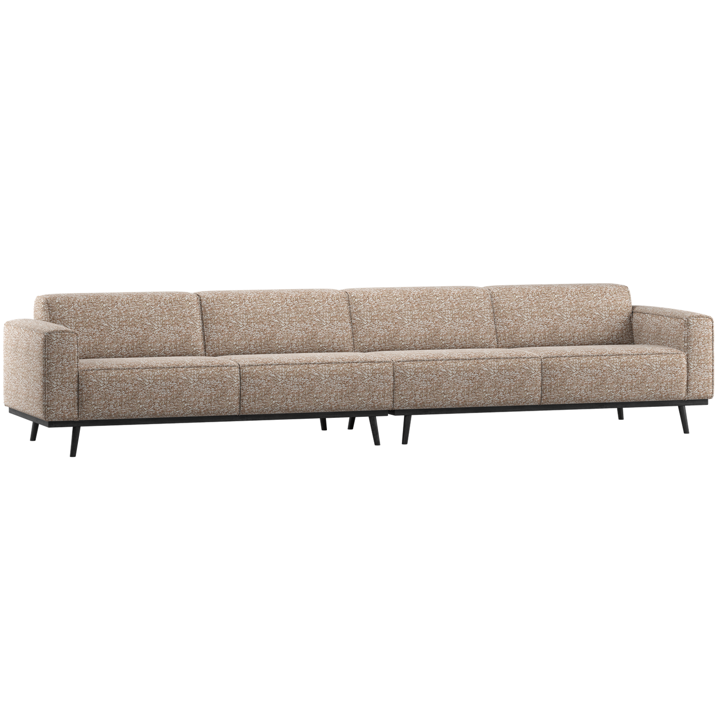 WOOOD Statement XL 4-zits bank 372 cm Lichtbruin Melange