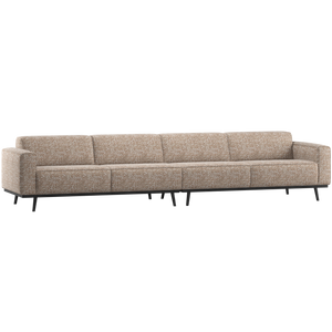 WOOOD Statement XL 4-zits bank 372 cm Lichtbruin Melange