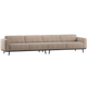 WOOOD Statement XL 4-zits bank 372 cm Lichtbruin Melange