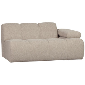 WOOOD Mojo 1,5-zits bank arm rechts bouclé Beige Melange