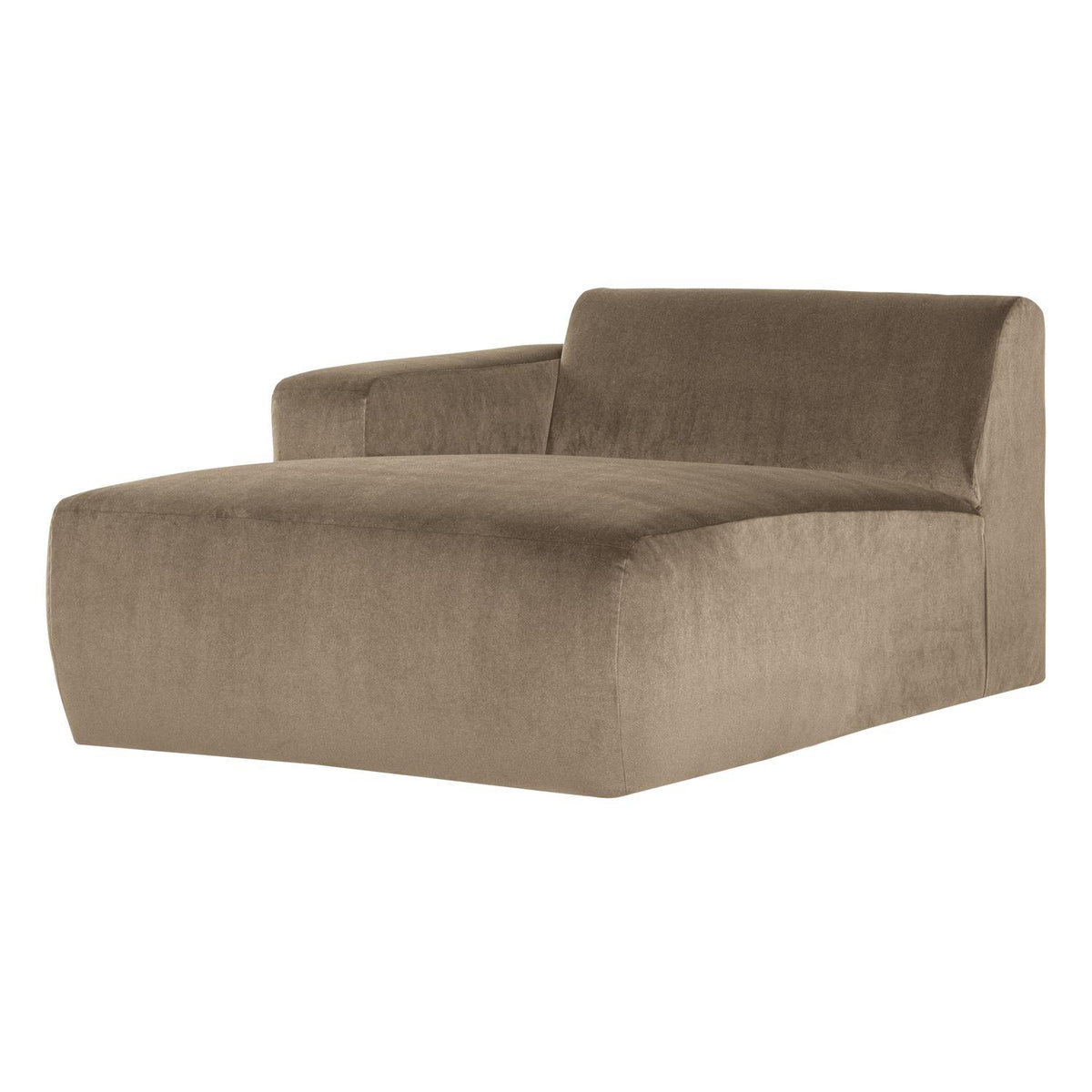 WOOOD Mojo Base chaise longue bank arm links velvet Khaki