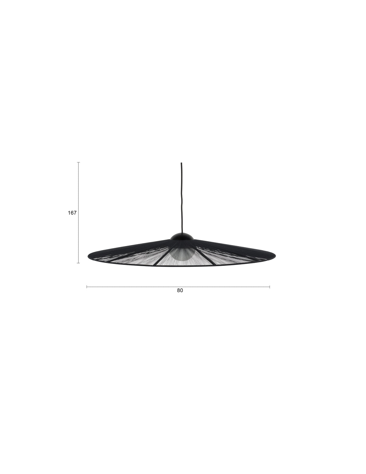 Zuiver Belle hanglamp L Black