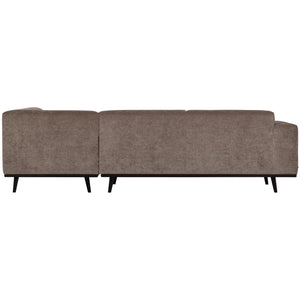 WOOOD Statement hoekbank rechts Ribstof Taupe