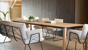 Mobitec Float T1201 eettafel uitschuifbaar 200(300)x100 cm mat gelakt eiken