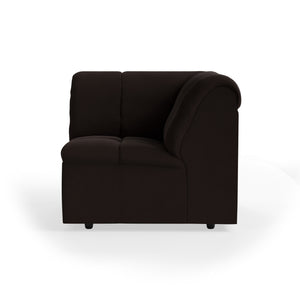 HKliving Wave bank corner Royal Velvet Espresso