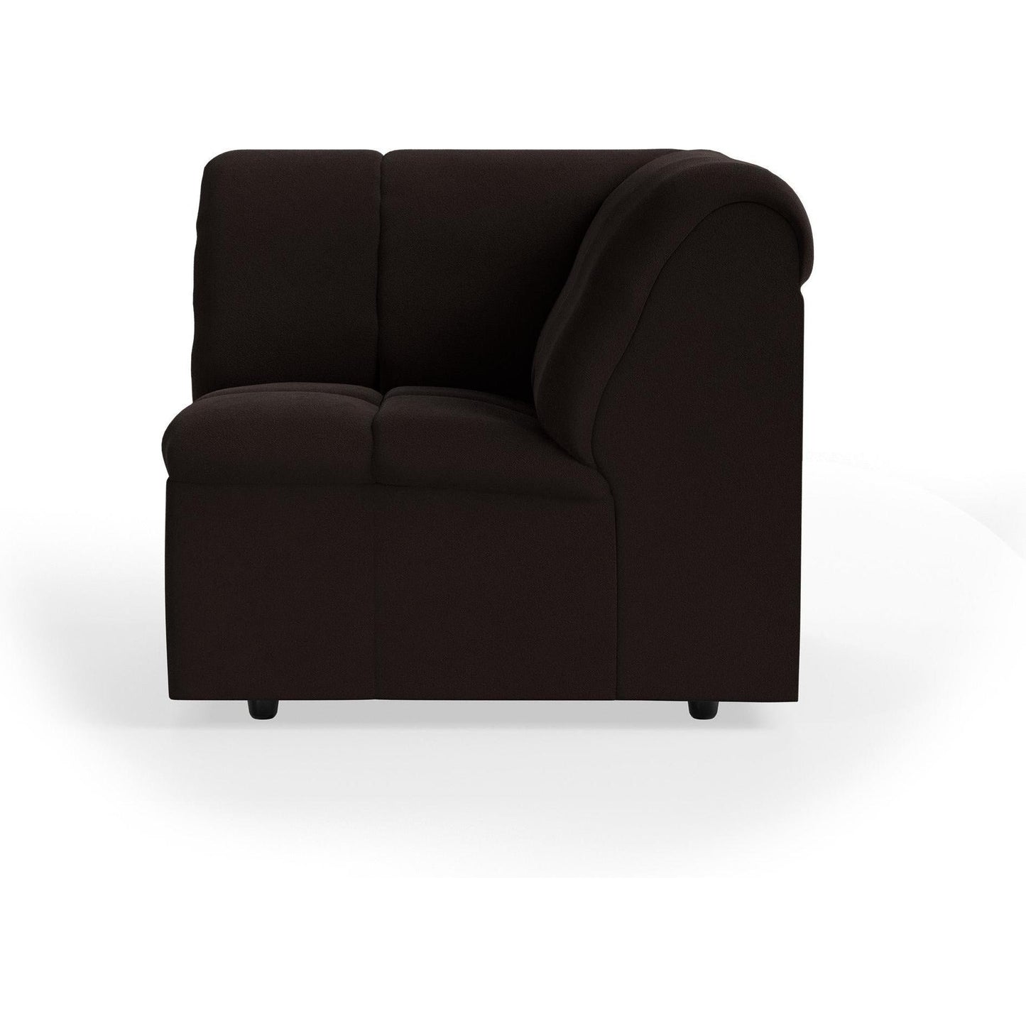HKliving Wave bank corner Royal Velvet Espresso