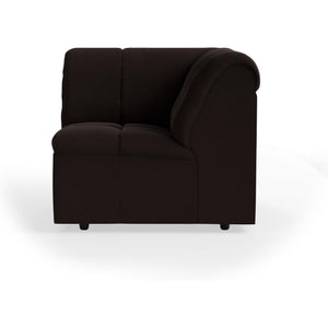 HKliving Wave bank corner Royal Velvet Espresso