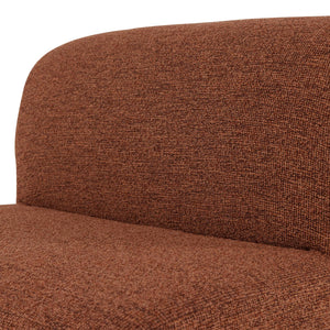 WOOOD Mojo Base eetkamerbank 84 cm met rugleuning bouclé Roestbruin