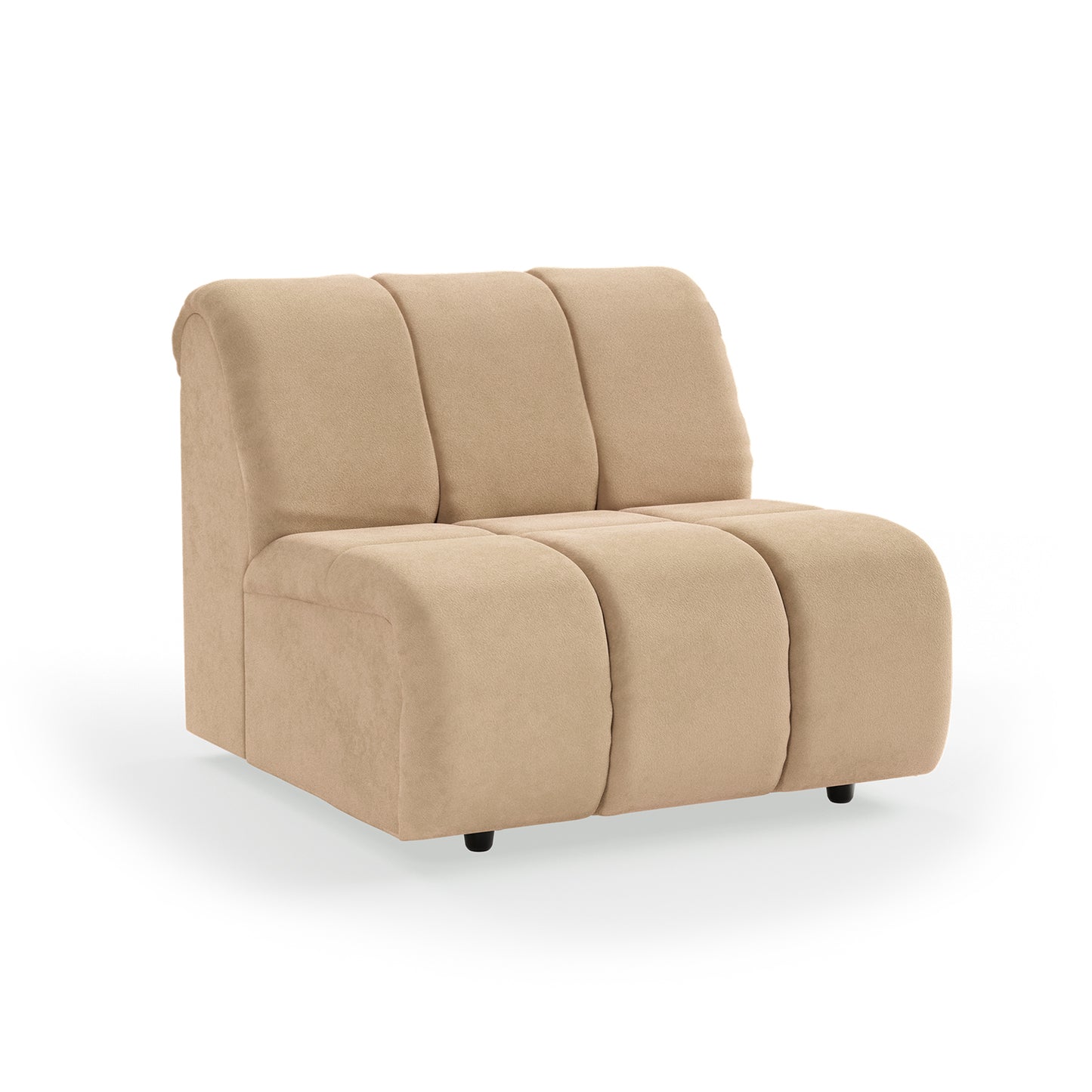 HKliving Wave bank middle Royal Velvet Cream