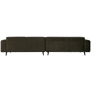 WOOOD Statement XL 4-zits bank 372 cm Velvet Warm Groen