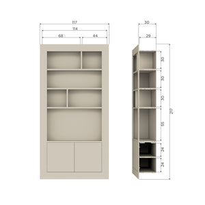 vtwonen Wallcover wandkast 117 cm Dust