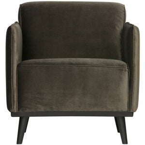 WOOOD Statement fauteuil met arm Velvet Warm Groen