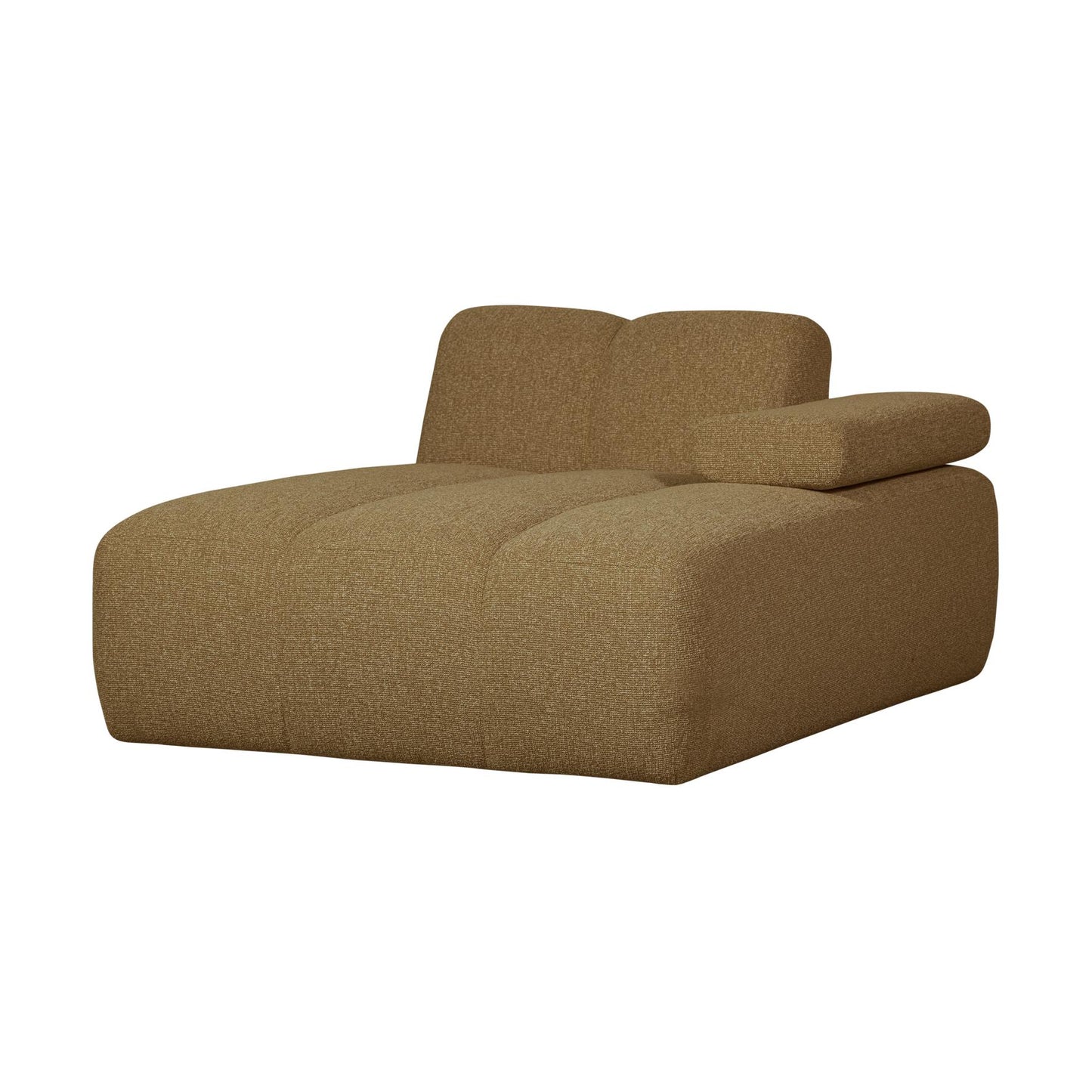 WOOOD Mojo chaise longue bank arm rechts bouclé Geel/Bruin Melange
