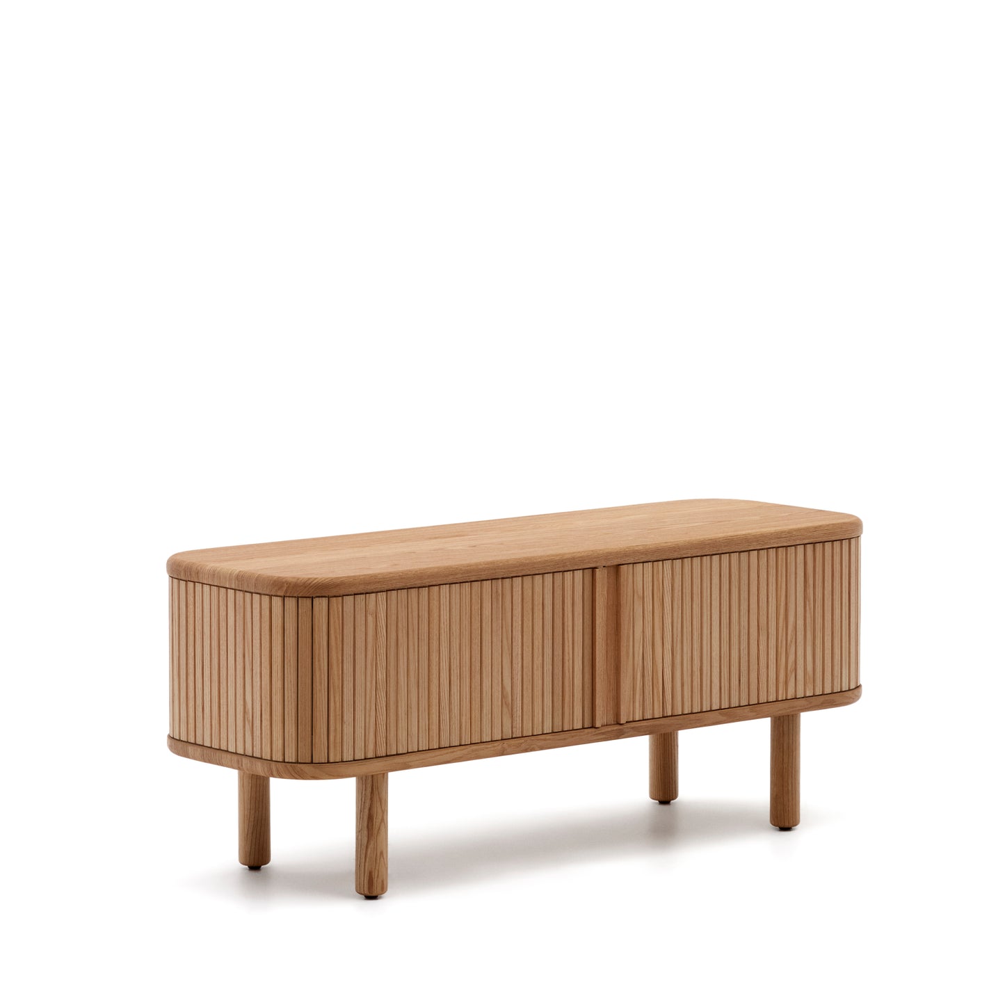 Kave Home Mailen tv-meubel met 2 deuren essen natuurlijke afwerking 120 x 50 cm