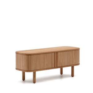 Kave Home Mailen tv-meubel met 2 deuren essen natuurlijke afwerking 120 x 50 cm