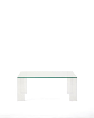 Kave Home Adularia bijzettafel 85x85 cm Transparant