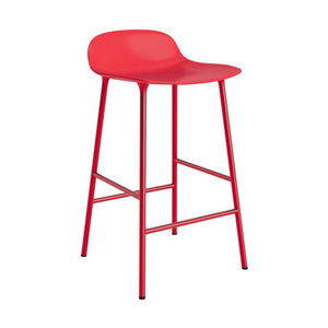 Normann Copenhagen Form barkruk H65 Red Bright vierpoot staal